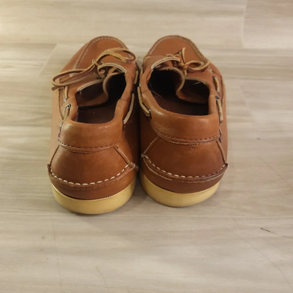 Sebago Docksides Boat Shoes Loafers Mens Size 13 M Tan Leather Classic Timeless